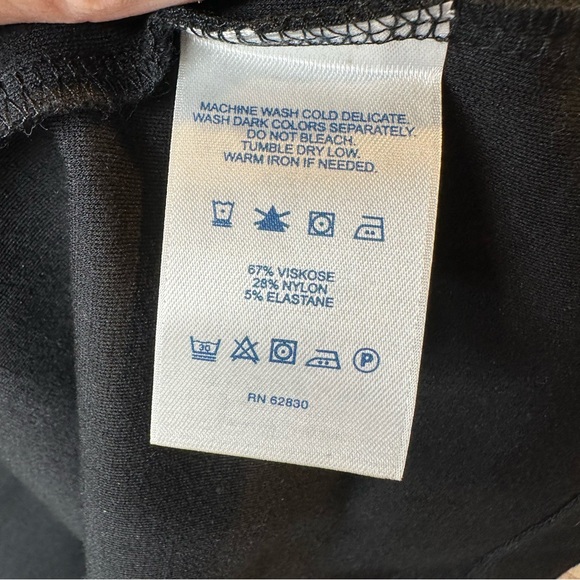 Lands End Dress Womens Skull Sleeveless Stretch Midi Skater Pockets Black 18T - Picture 9 of 10